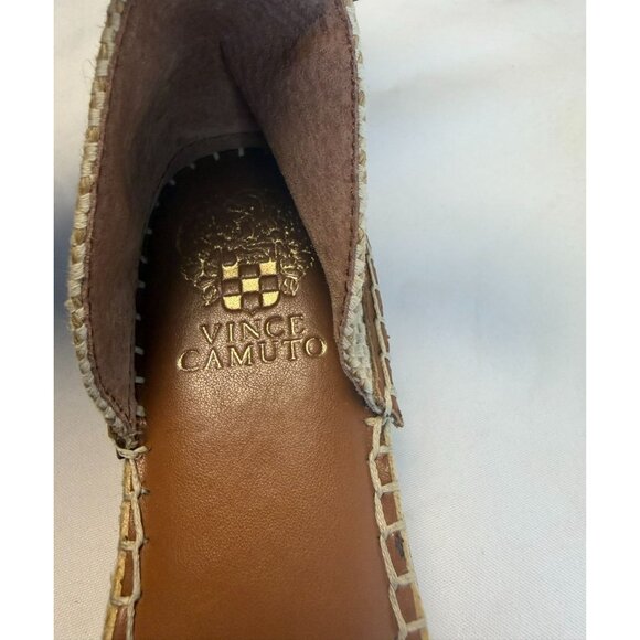 Vince Camuto Bredenna Espadrille Platform Sandals Size 8 Suede Brown Boho Ankle - Picture 12 of 12